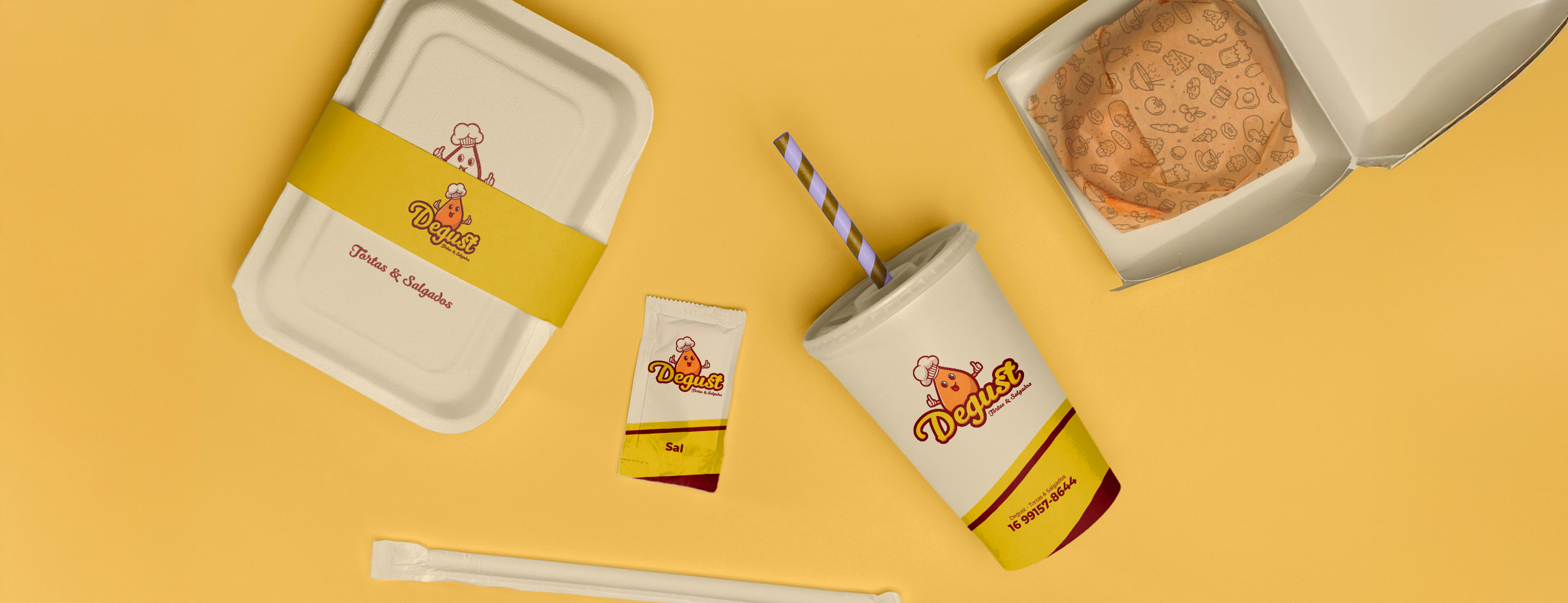 Criação de marca Degust Doces & Salgados